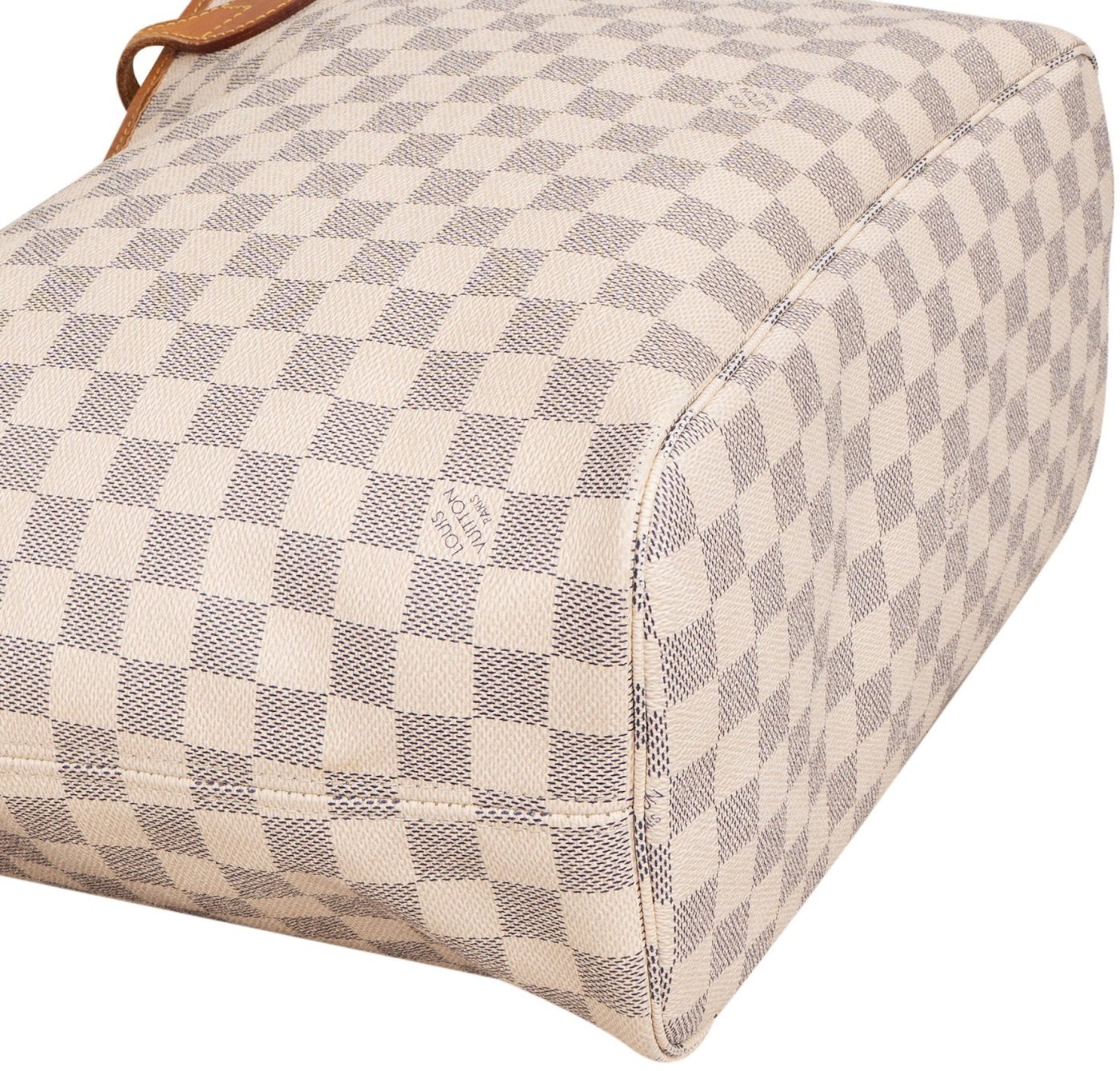 Louis Vuitton Monogram Damier Azur Canvas Neverfull MM Shoulder Bag