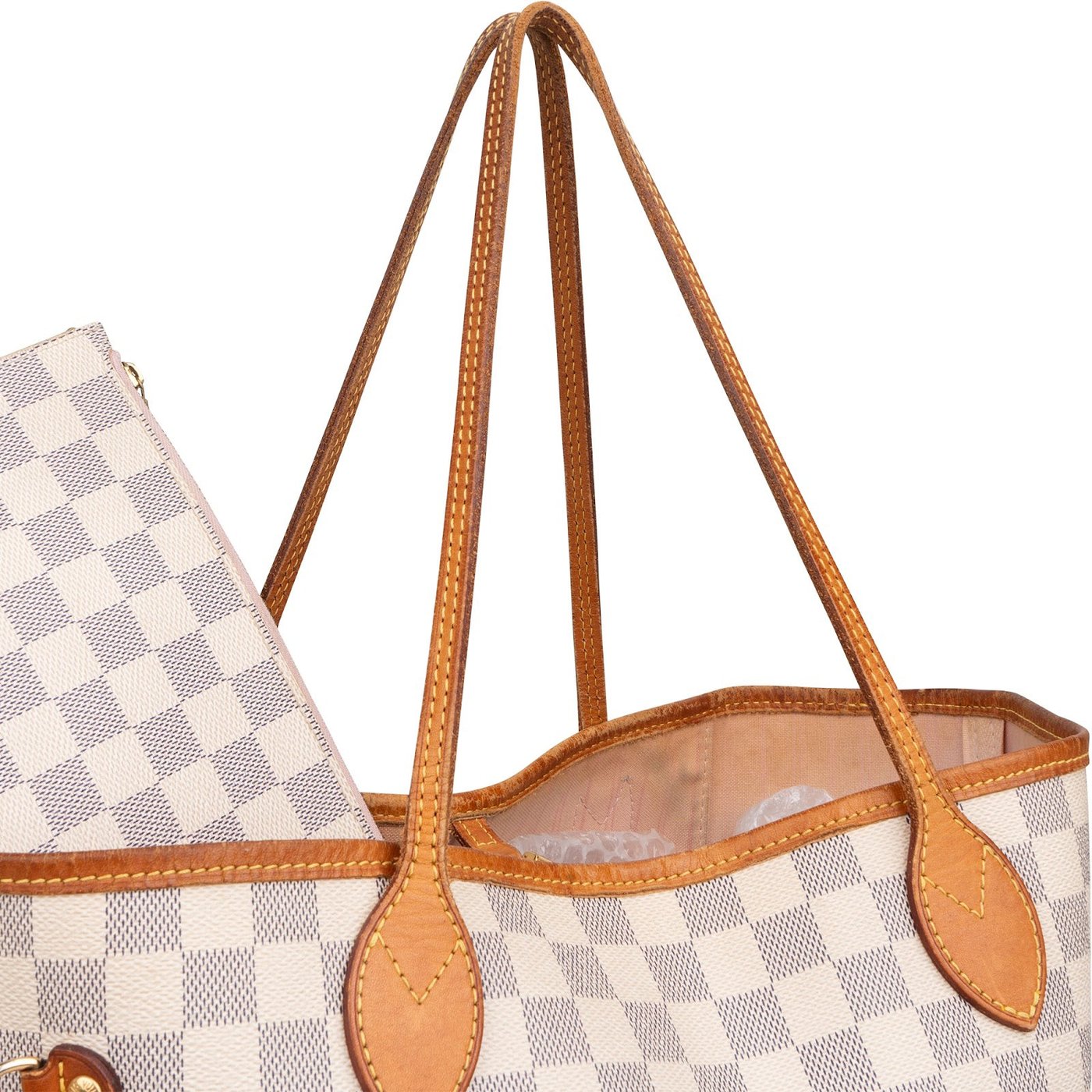 Louis Vuitton Monogram Damier Azur Canvas Neverfull MM Shoulder Bag