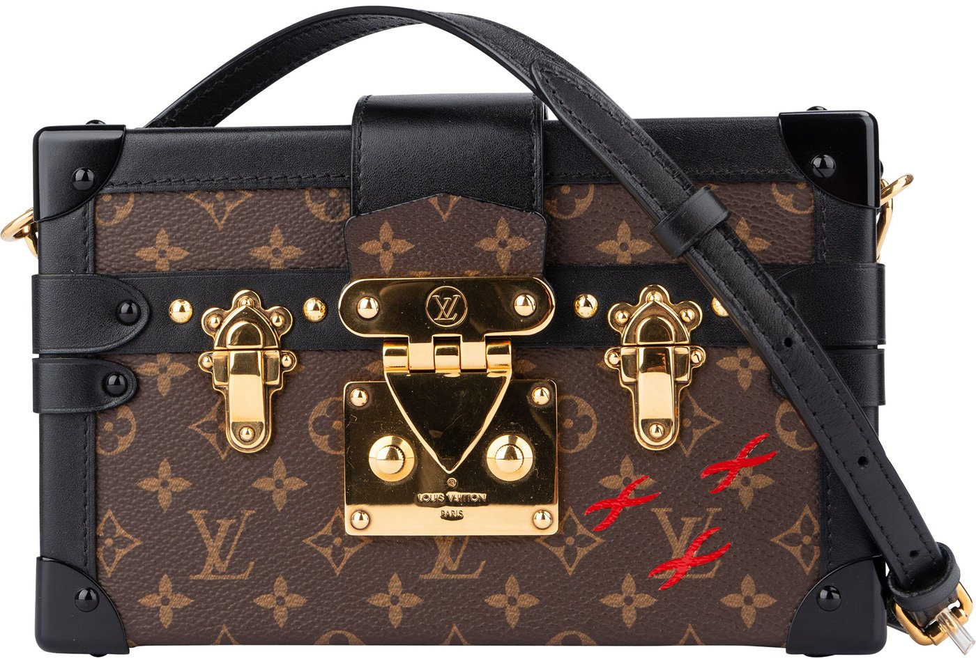 Louis Vuitton Canvas Monogram Petite Malle Crossbody Bag