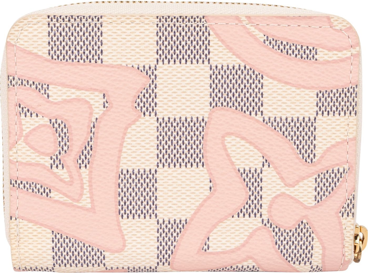 Louis Vuitton Monogram Damier Azur Tahitienne Rose Zippy Coin Purse Wallet