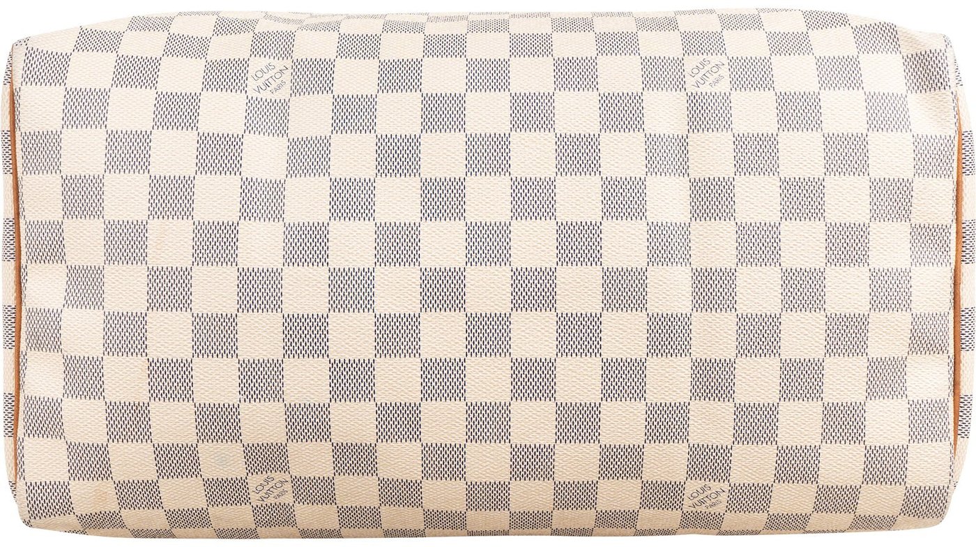Louis Vuitton Monogram Damier Azur Canvas Speedy 35 Handbag