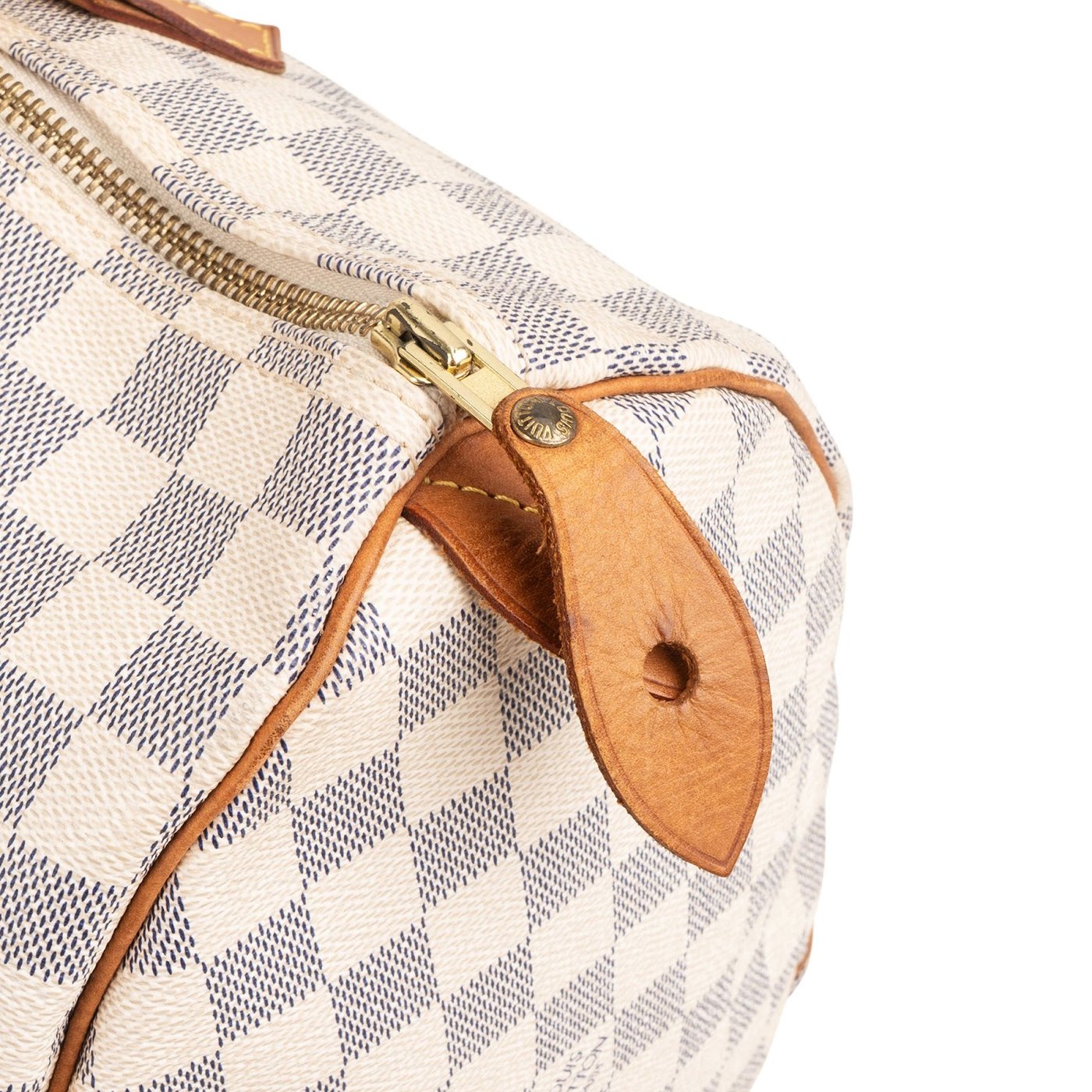 Louis Vuitton Monogram Damier Azur Canvas Speedy 35 Handbag