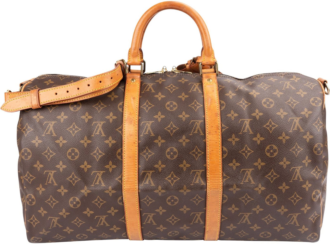 Louis Vuitton Monogram Canvas Keepall 50 Bandoulière Travel Bag