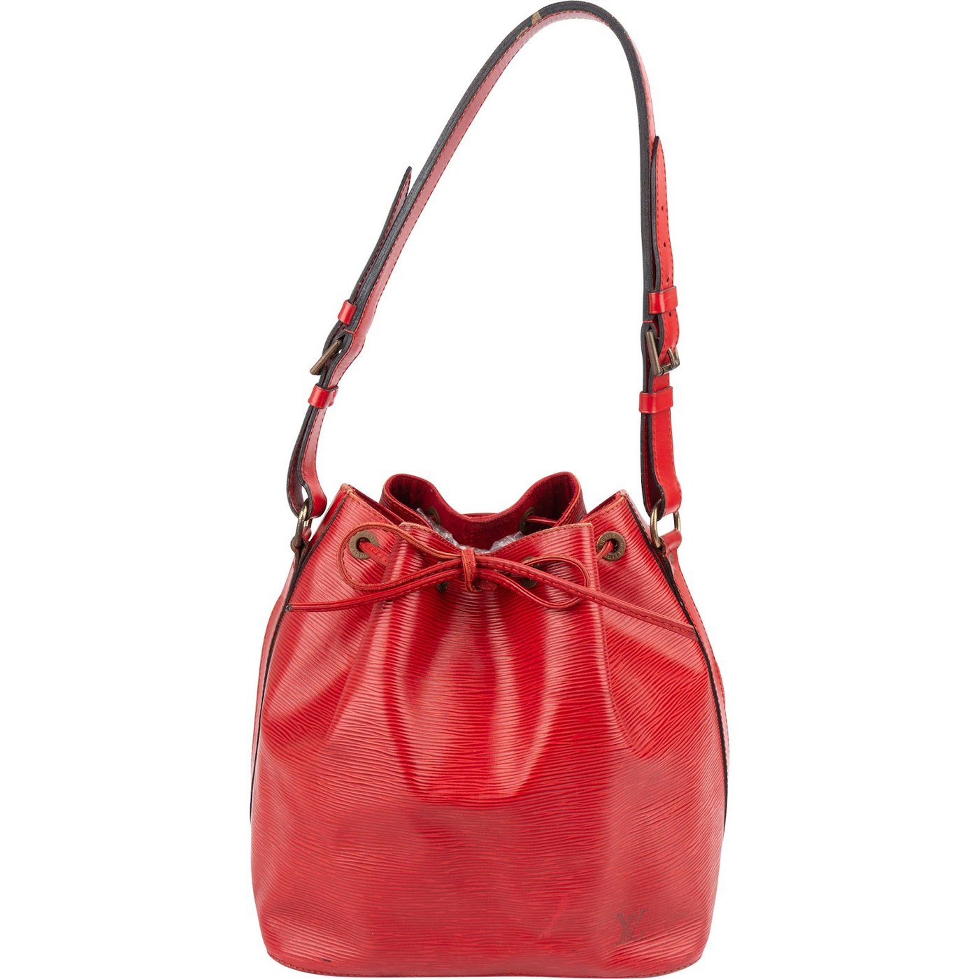 Louis Vuitton Red Epi Leather Sac Noé Petit Shoulder Bag