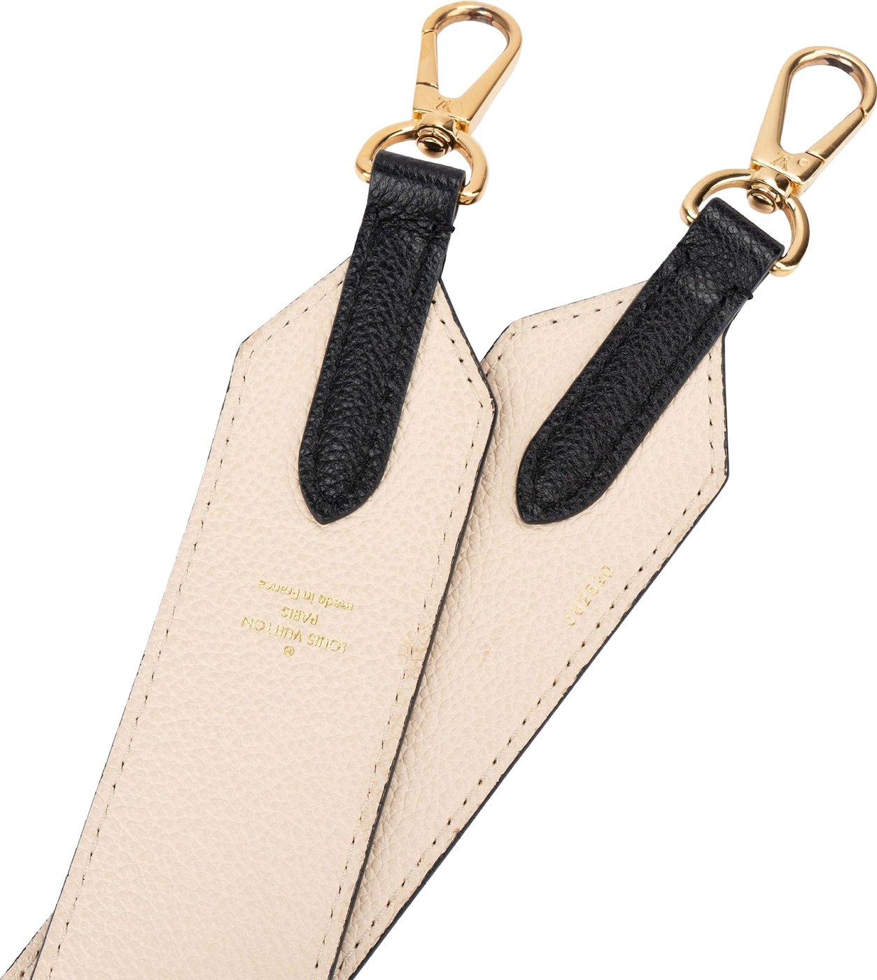 Louis Vuitton Noir Leather Monogram Giant Reverse Bags Strap