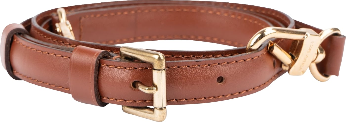 Louis Vuitton Brown Leather Adjustable Monceau Bags Strap