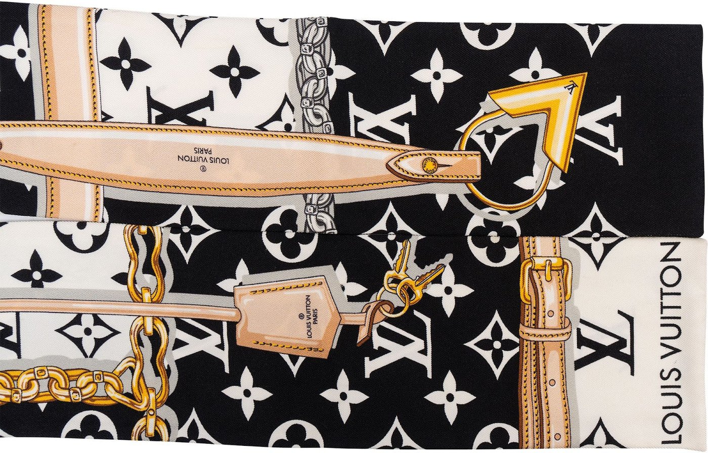 Louis Vuitton Silk Ultimate Monogram Bandeau Twilly Tuch Scarf
