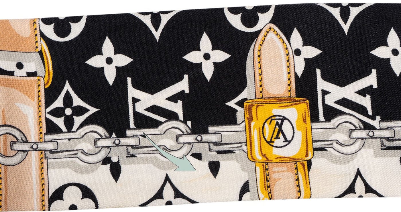 Louis Vuitton Silk Ultimate Monogram Bandeau Twilly Tuch Scarf