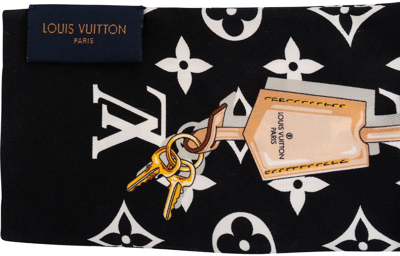 Louis Vuitton Silk Ultimate Monogram Bandeau Twilly Tuch Scarf