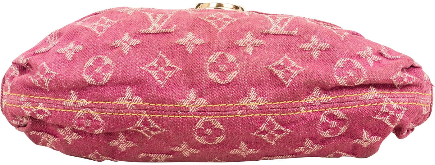 Louis Vuitton Pink Monogram Denim Pleaty Handbag