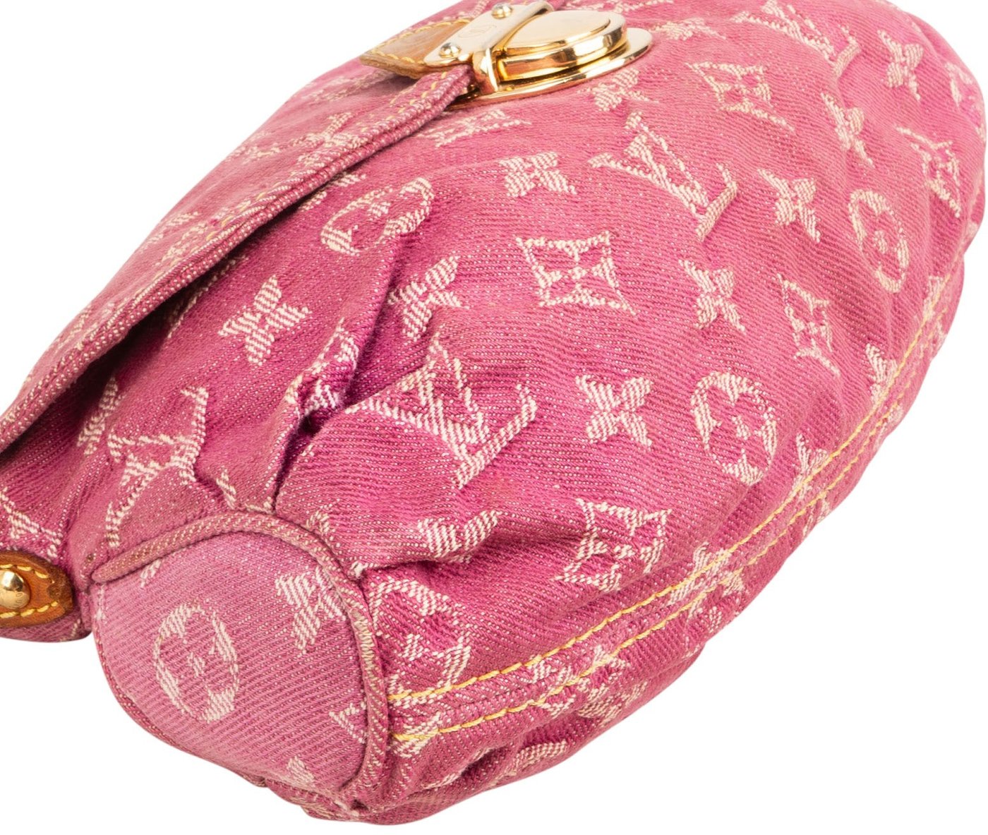 Louis Vuitton Pink Monogram Denim Pleaty Handbag