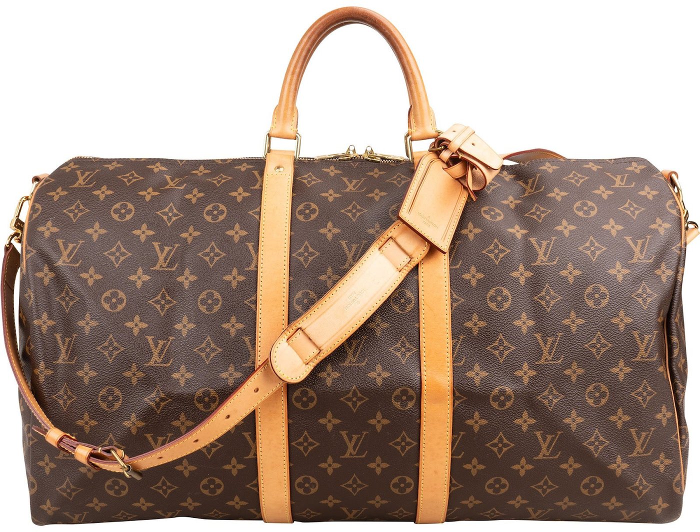 Louis Vuitton Monogram Canvas Keepall 55 Bandoulière Travel Bag