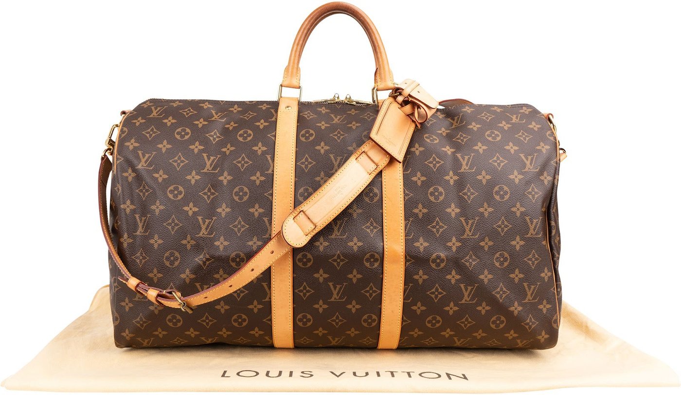 Louis Vuitton Monogram Canvas Keepall 55 Bandoulière Travel Bag
