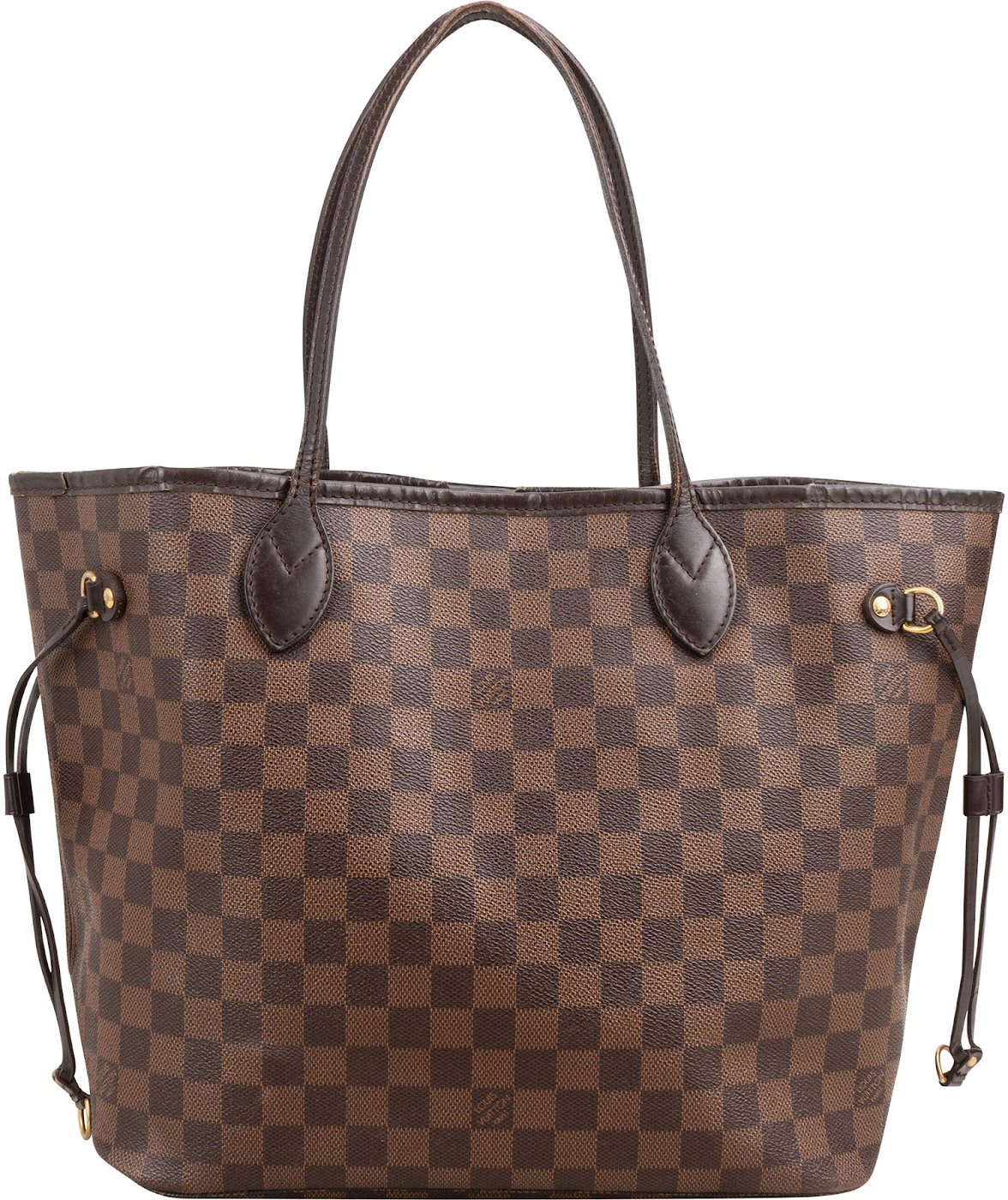 Louis Vuitton Monogram Damier Ebene Canvas Neverfull MM Shoulder Bag