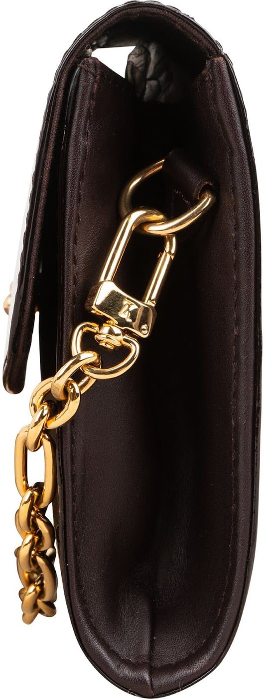 Louis Vuitton Monogram Vernis Leather Bel Air Pochette Wallet On Chain Crossbody Bag