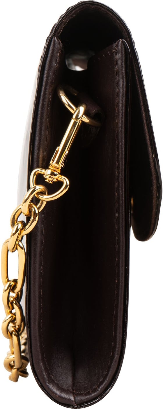Louis Vuitton Monogram Vernis Leather Bel Air Pochette Wallet On Chain Crossbody Bag