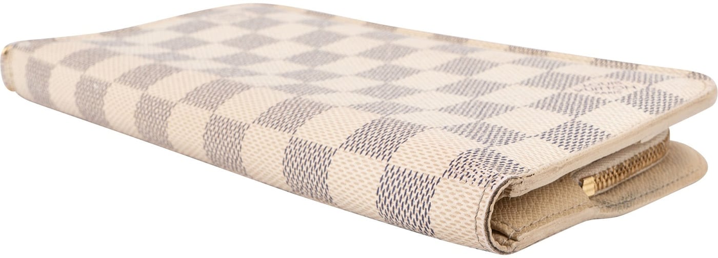 Louis Vuitton Monogram Damier Azur Long Zippy Bag Organizer Wallet