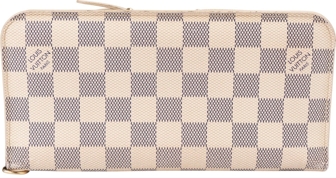 Louis Vuitton Monogram Damier Azur Long Zippy Bag Organizer Wallet