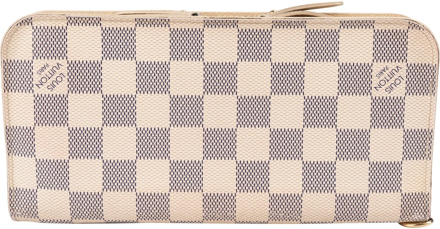 Louis Vuitton Monogram Damier Azur Long Zippy Bag Organizer Wallet