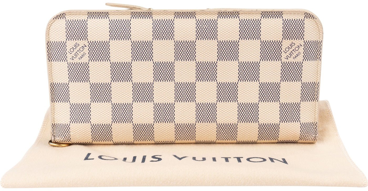 Louis Vuitton Monogram Damier Azur Long Zippy Bag Organizer Wallet