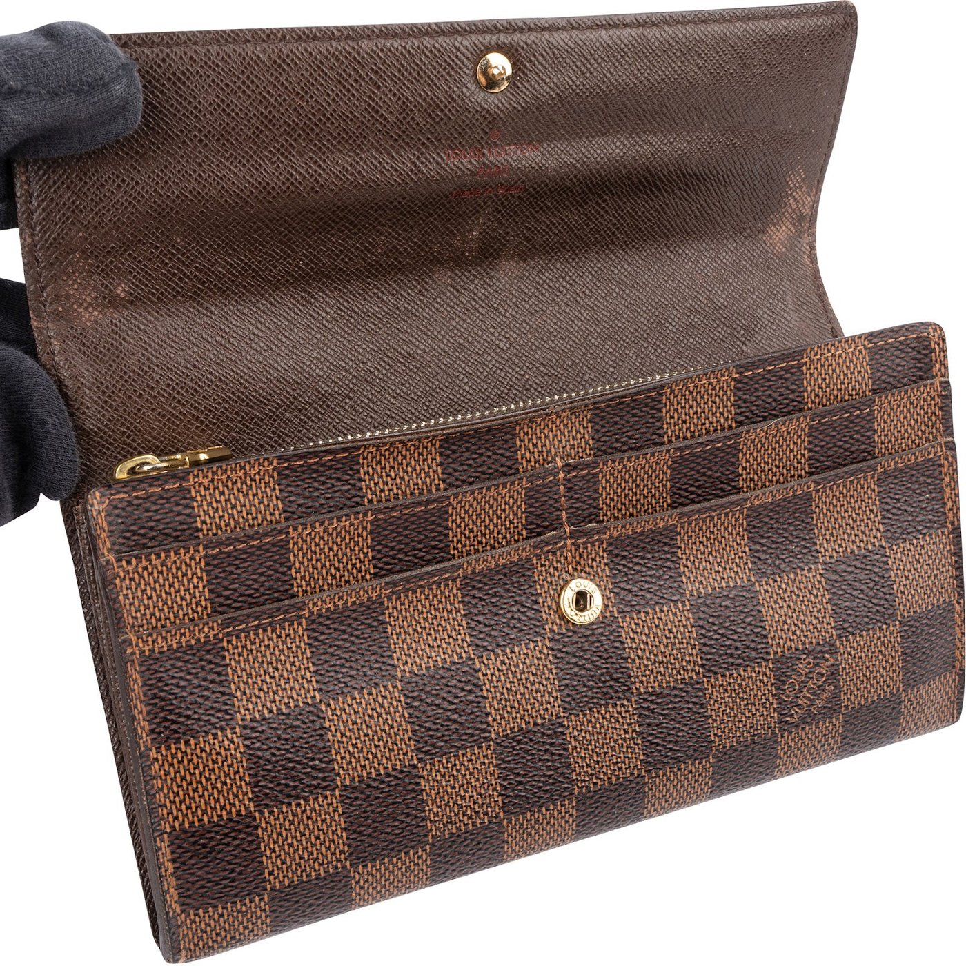 Louis Vuitton Monogram Damier Ebene Sarah Wallet
