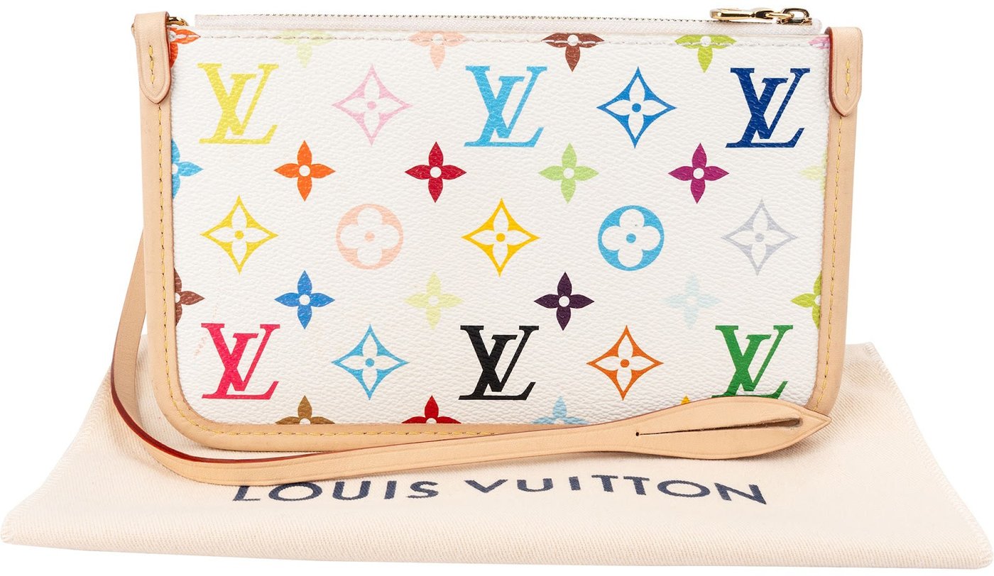 Louis Vuitton Monogram Murakami Multicolor Canvas Neverfull & Noe PM Pochette Accessoires Pouch