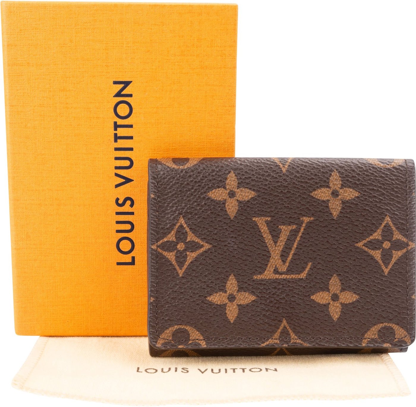 Louis Vuitton Monogram Canvas Small Bifold Card Holder Coin Wallet