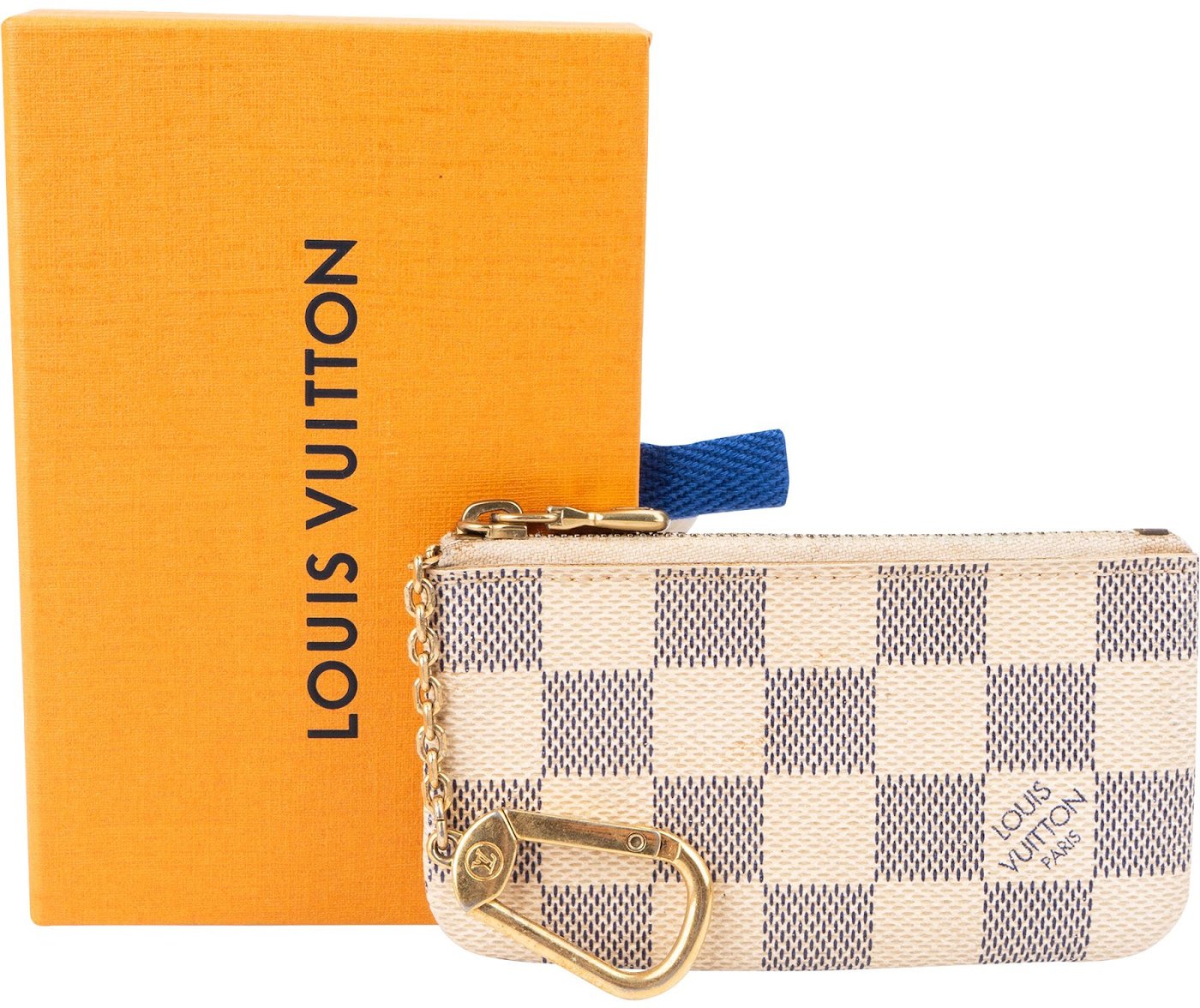 Louis Vuitton Monogram Damier Azur Canvas Cles Key Pouch