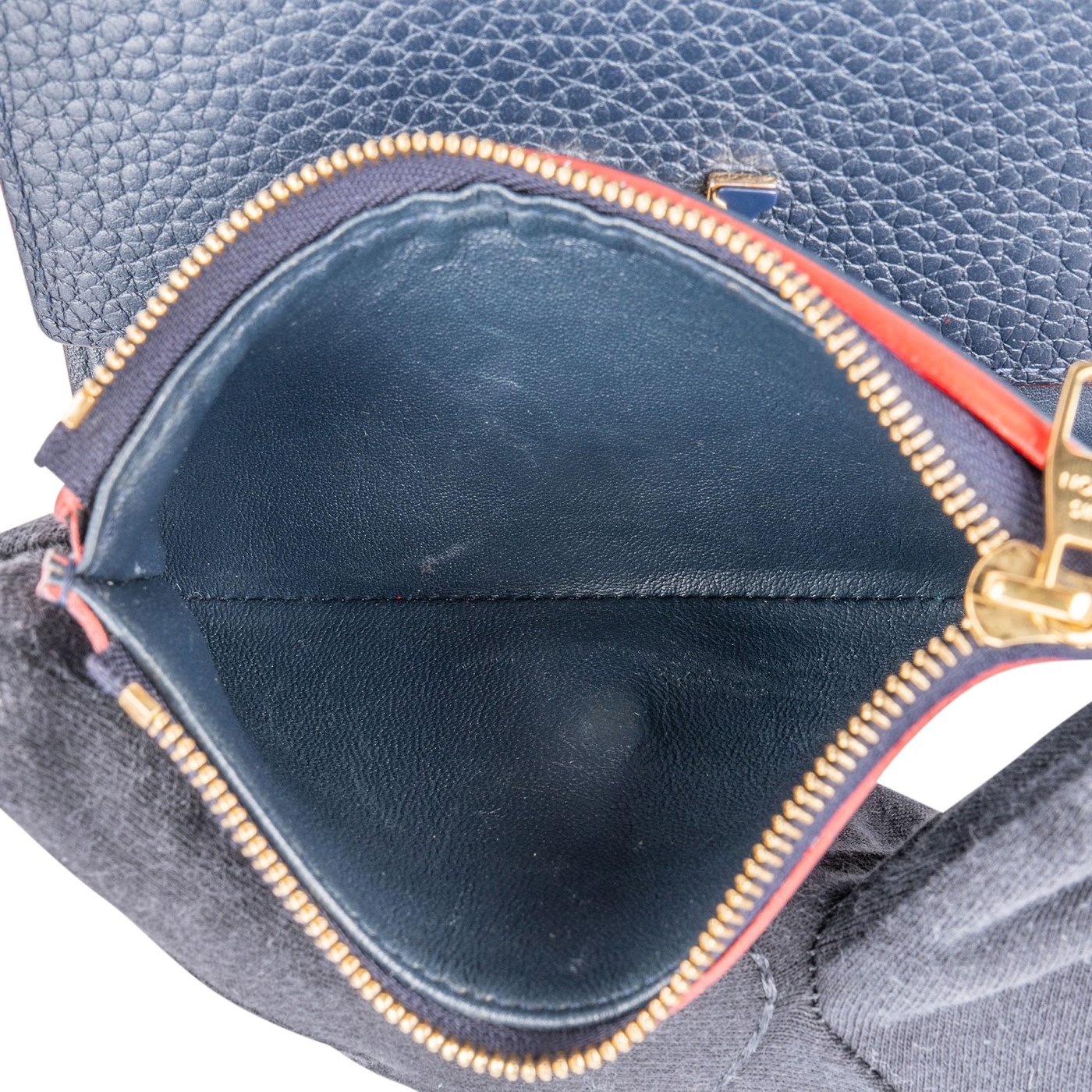 Louis Vuitton Blue Taurillon Leather Capucines Compact Wallet