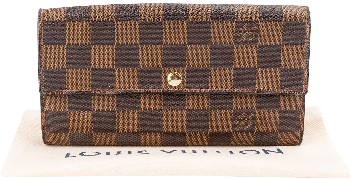 Louis Vuitton Monogram Damier Ebene Canvas Sarah Wallet