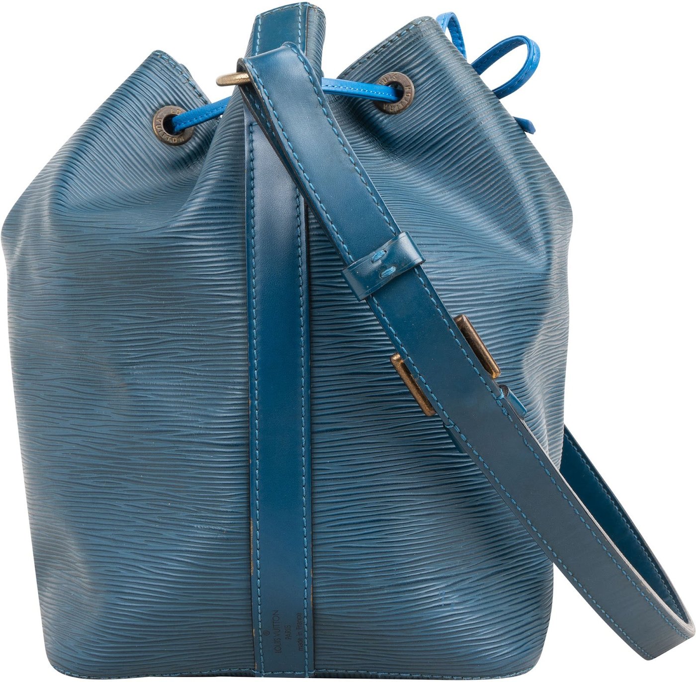 Louis Vuitton Blue Epi Leather Sac Noé Petit Shoulder Bag