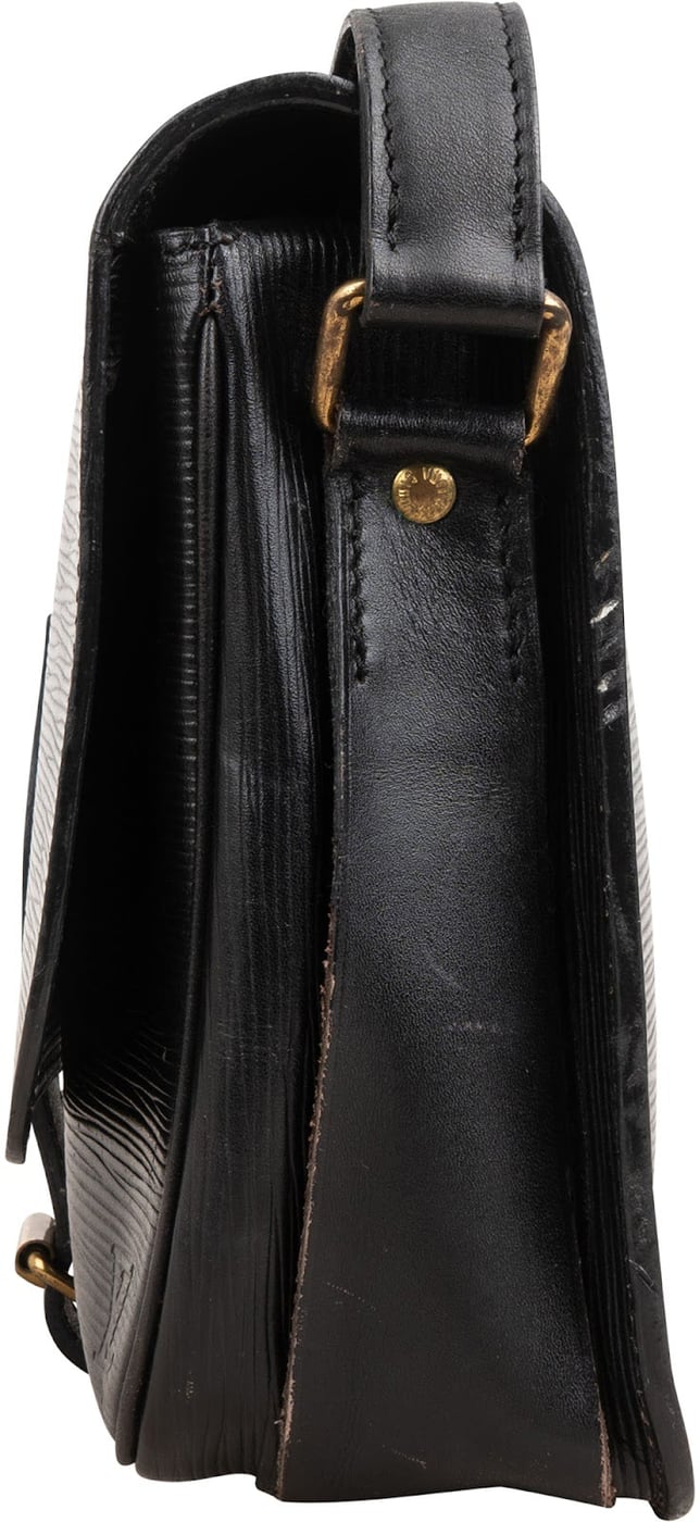 Louis Vuitton Noir Epi Leather Cartouchiere MM Shoulder Bag