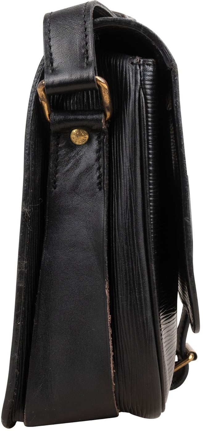 Louis Vuitton Noir Epi Leather Cartouchiere MM Shoulder Bag