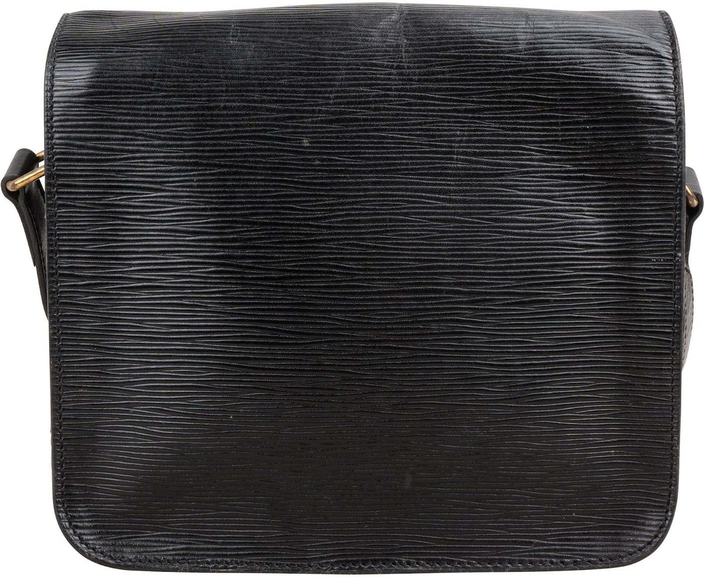 Louis Vuitton Noir Epi Leather Cartouchiere MM Shoulder Bag