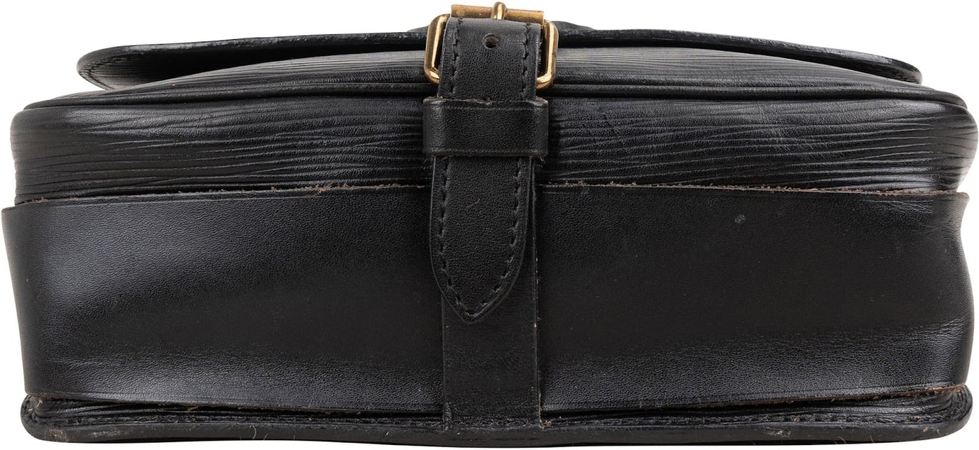 Louis Vuitton Noir Epi Leather Cartouchiere MM Shoulder Bag