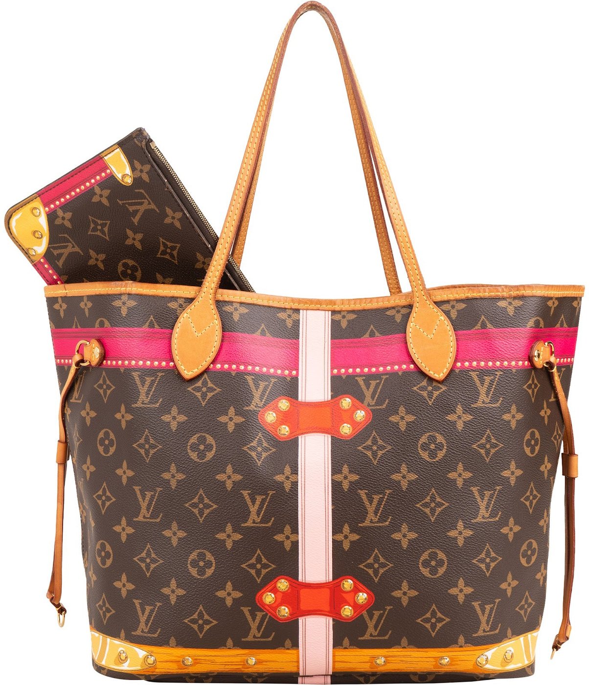 Louis Vuitton Monogram Canvas Summer Trunks Neverfull MM Shoulder Bag