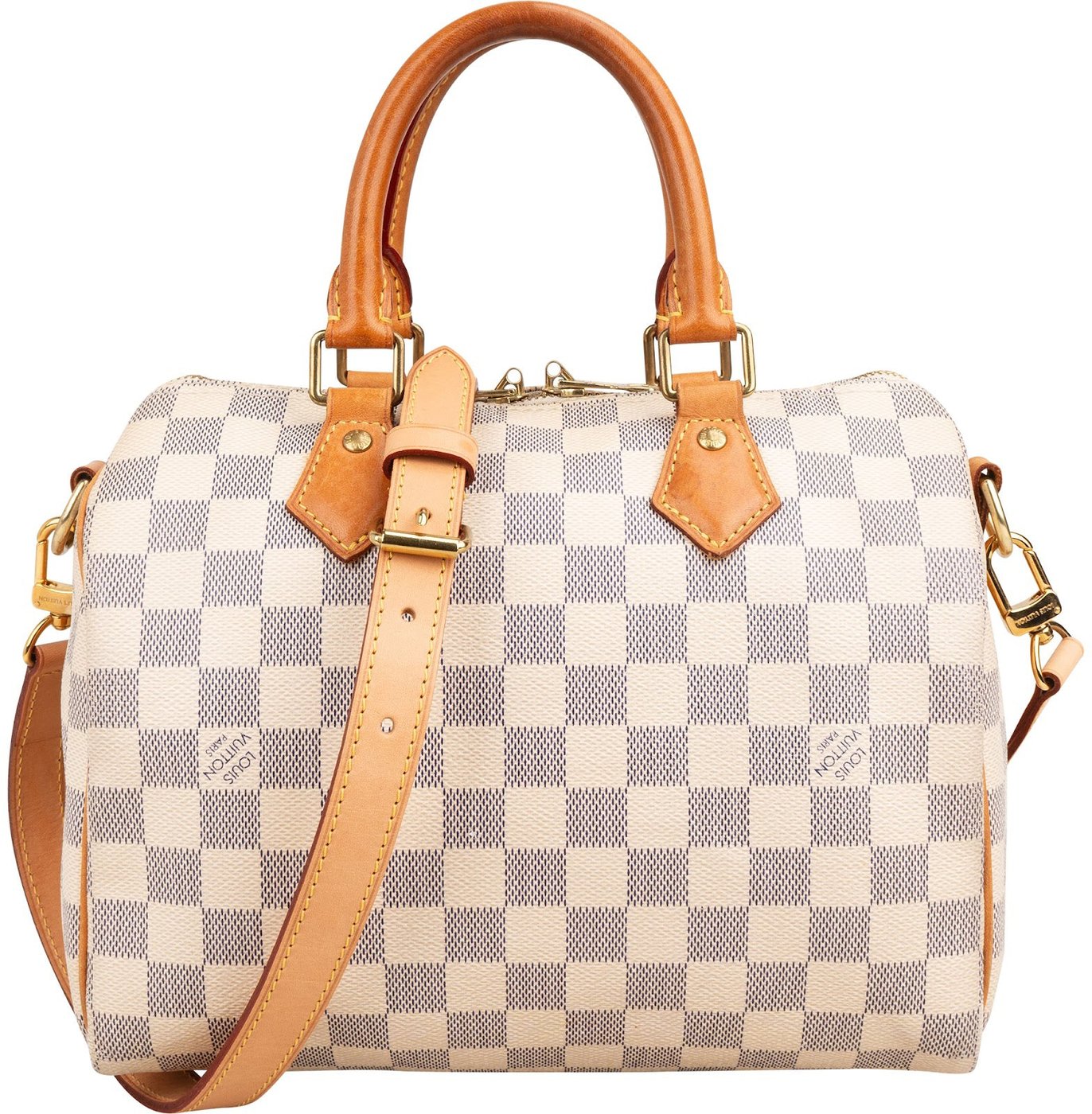 Louis Vuitton Monogram Damier Azur Canvas Speedy 25 Bandouliere Handbag