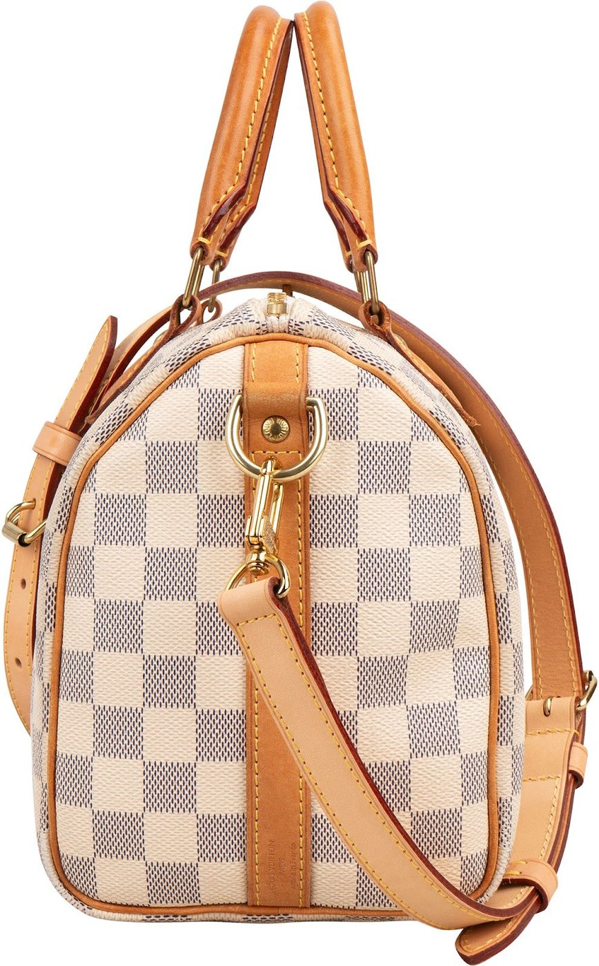 Louis Vuitton Monogram Damier Azur Canvas Speedy 25 Bandouliere Handbag