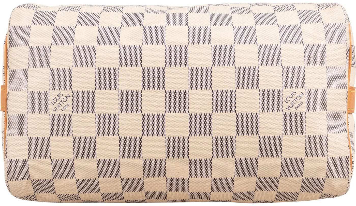 Louis Vuitton Monogram Damier Azur Canvas Speedy 25 Bandouliere Handbag