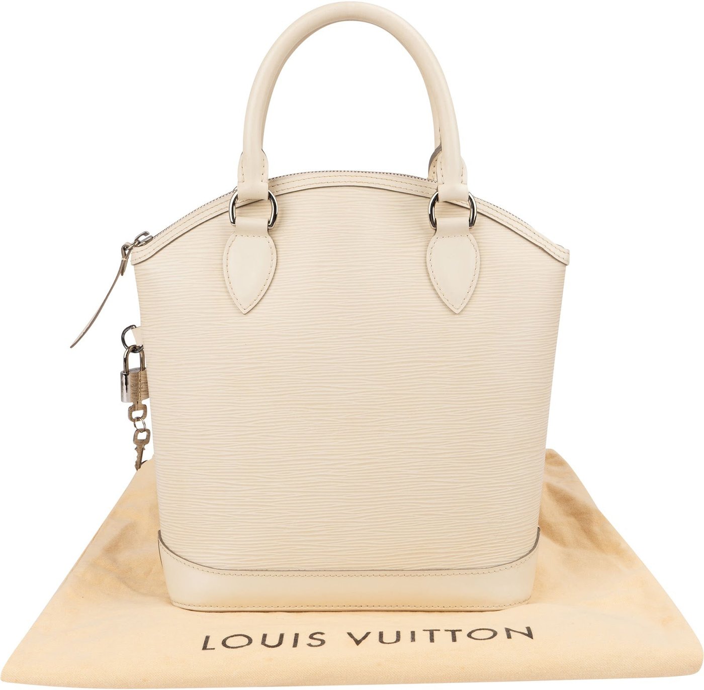 Louis Vuitton Ivory Epi Leather Lockit PM Handbag