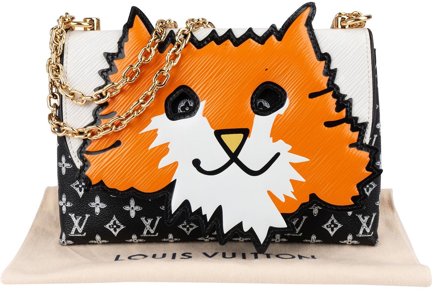 Louis Vuitton Monogram Canvas Epi Leather Catogram Cat Shoulder Bag