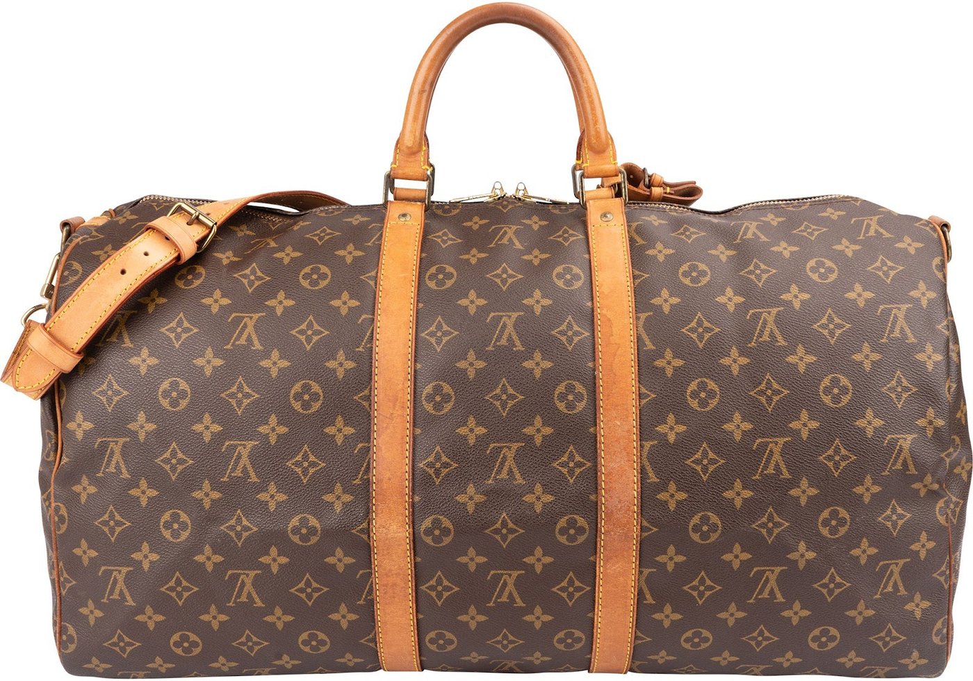 Louis Vuitton Monogram Canvas Keepall 55 Bandoulière Travel Bag