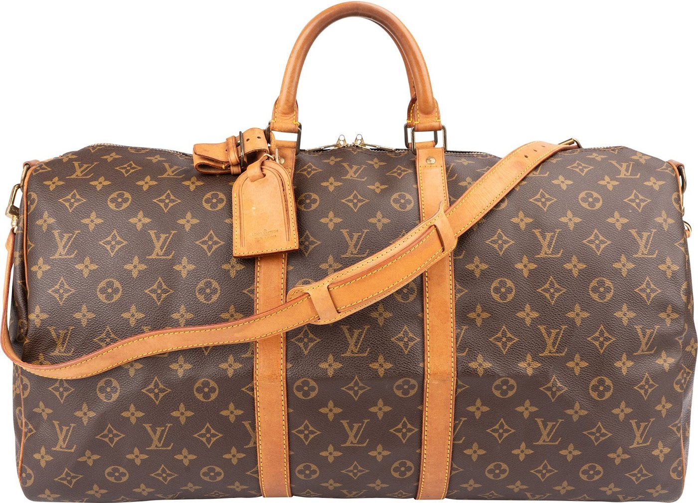 Louis Vuitton Monogram Canvas Keepall 55 Bandoulière Travel Bag