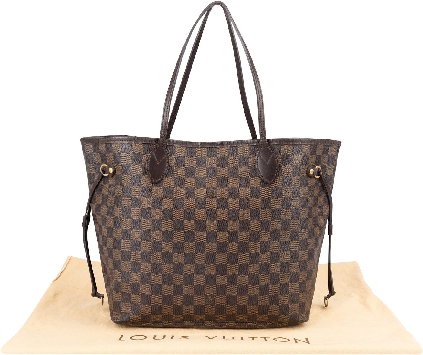 Louis Vuitton Monogram Damier Ebene Canvas Neverfull MM Shoulder Bag