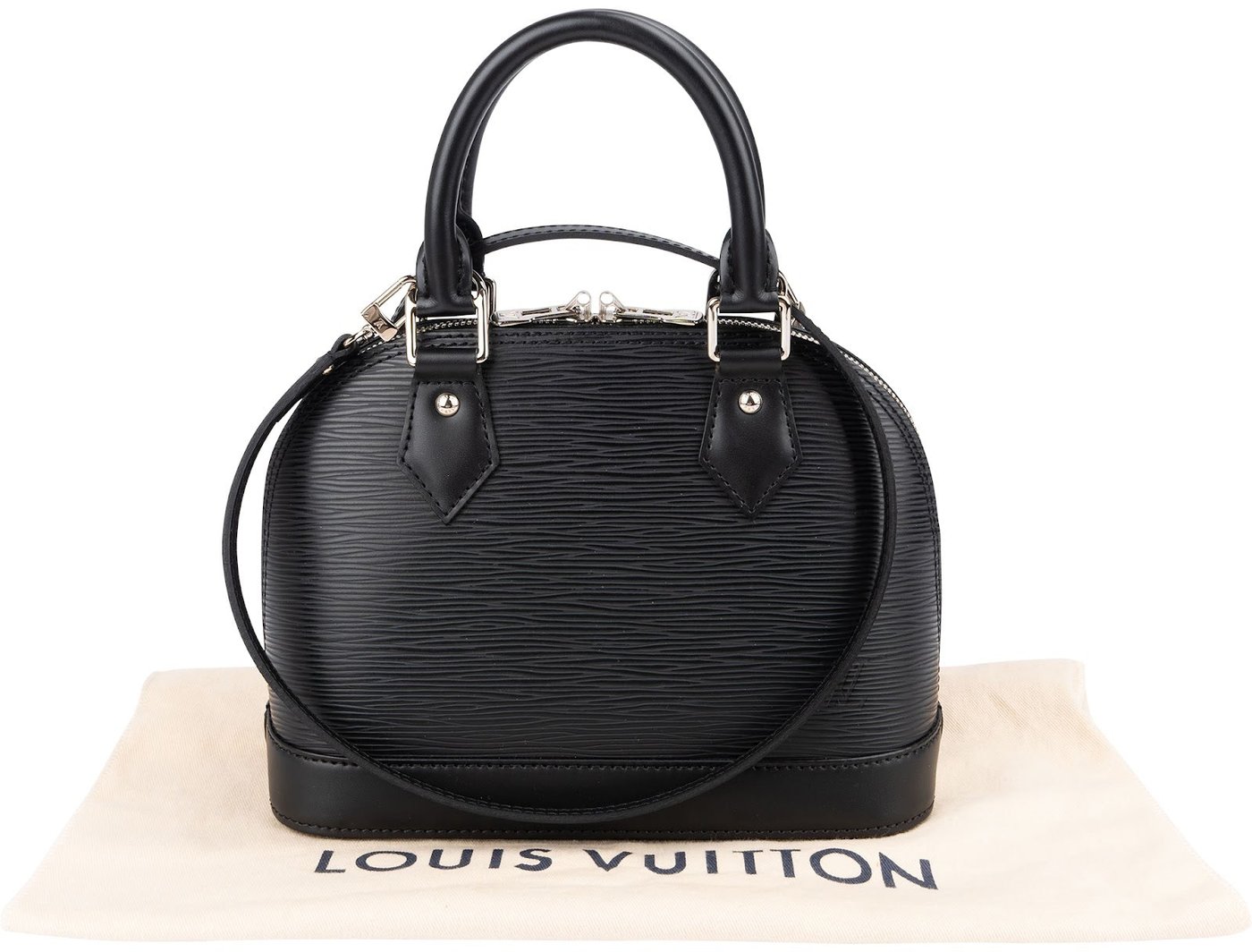 Louis Vuitton Noir Epi Leather Alma BB Crossbody Handbag