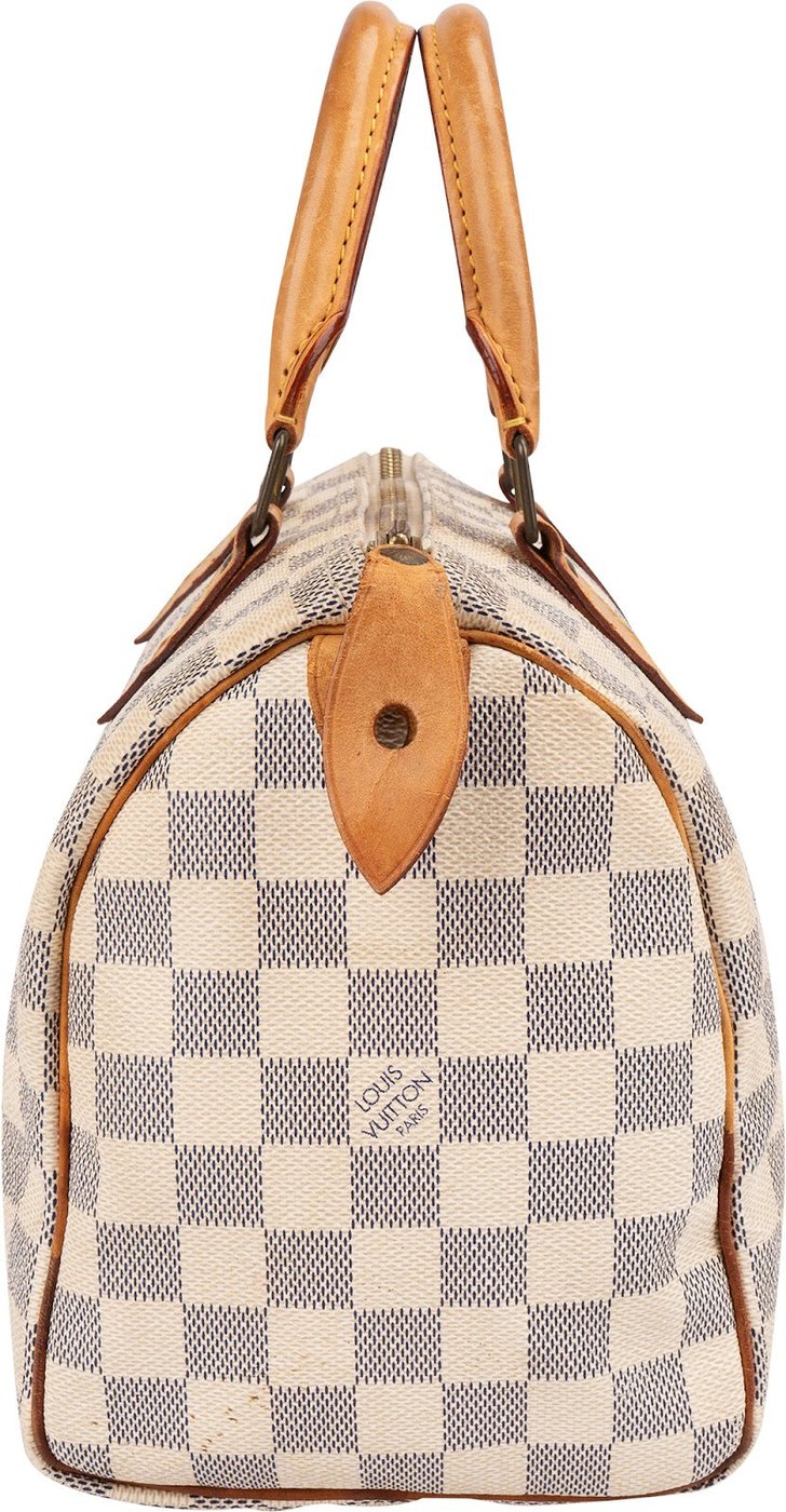Louis Vuitton Monogram Damier Azur Canvas Speedy 25 Handbag