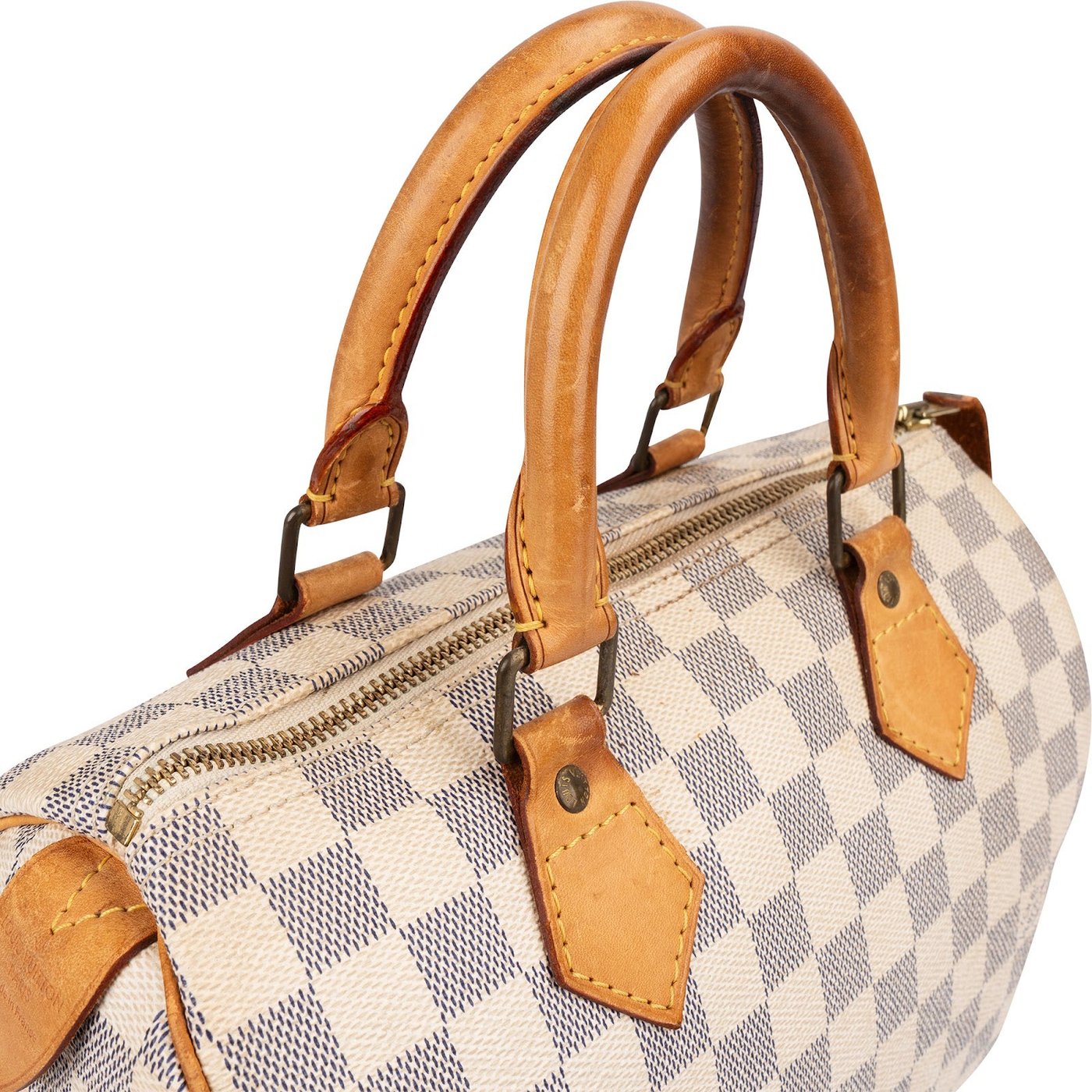 Louis Vuitton Monogram Damier Azur Canvas Speedy 25 Handbag