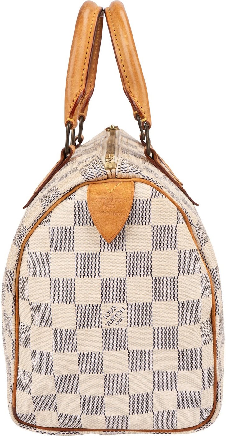 Louis Vuitton Monogram Damier Azur Canvas Speedy 25 Handbag