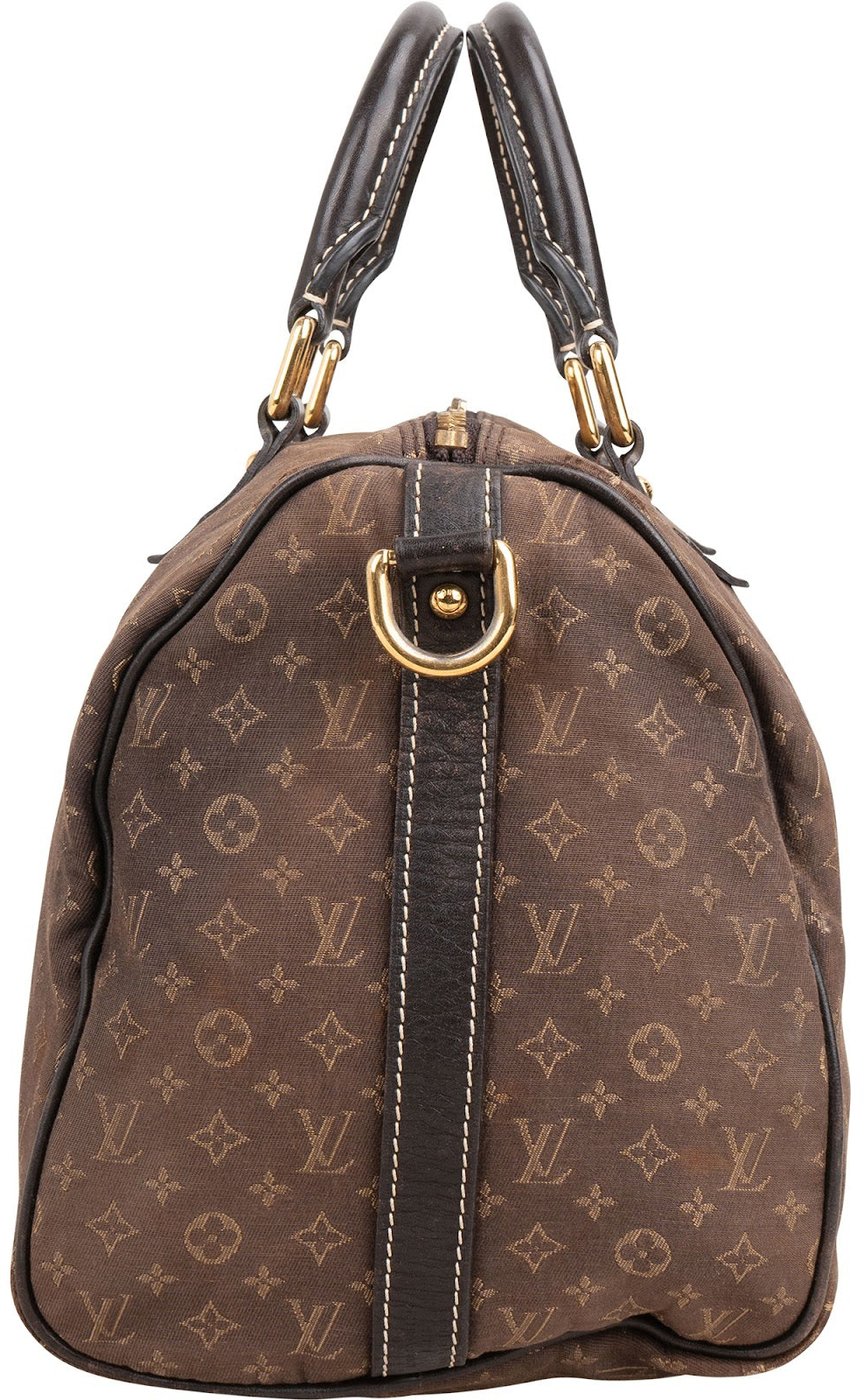 Louis Vuitton Monogram Mini Lin Idylle Fusain Speedy 30 Bandoulière Handbag