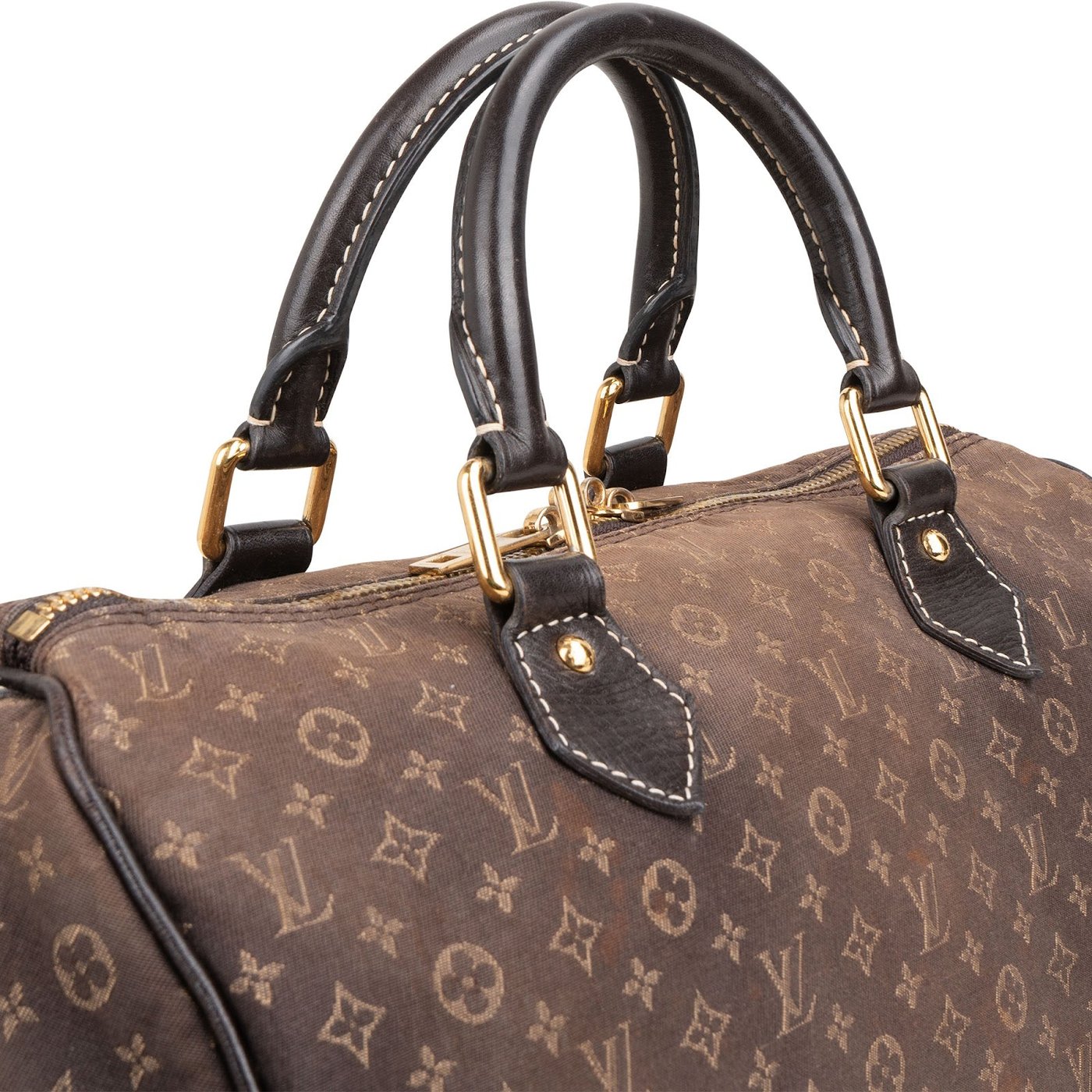 Louis Vuitton Monogram Mini Lin Idylle Fusain Speedy 30 Bandoulière Handbag